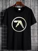 NWT Aphex Twin T-Shirt MEN T-Shirt BLACK SIZE L-XL Graphic Slightly Streetwear Breathable Homme Comfortable Top For Everyday Wear Summer Versatile_viptrois.com