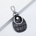 Genuine Leather Simple Creative Mini Access Card Holder Access Keychain Integrated Small Rectangular Teardrop Shaped Protective Cover_viptrois.com