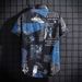 Men's Clothing Men's Ice Silk Breathable Summer Trendy High End Printed Shirt Half Sleeved Inch Shirt_viptrois.com