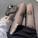 Silk Stockings Black Peach Heart Women's Thin Pantyhose Sexy Lace Bottoming Stockings_viptrois.com