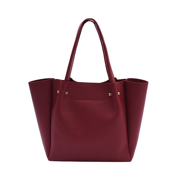 Women’s Bags New Tote BagFashion PU Leather Hand Held Large Shoulder Multi Purpose Ladies Bag_viptrois.com