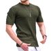 Men's New Summer Small Square T-shirt Round Neck Casual Half Sleeve Tops_viptrois.com