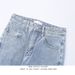 Niche Washed And Distressed Patchwork Slimming Micro Flared Jeans, Men's Trendy American Street Casual Pants_viptrois.com