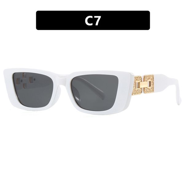 Cat Eye Narrow Frame Chain Foot Sunglasses Cross Border Sunglasses European And American Fashion Small Frame Street Shooting Women's Sunglasses Trend_viptrois.com