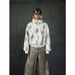 "Unisex Retro Tie-Dye Hooded Sweatshirt – Pearl Embellished Spray-Painted Loose Cardigan Top"_viptrois.com