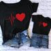 Spot Wish Independent Station Loose Round Neck Creative Parent Child Short Sleeved T Shirt Female_viptrois.com