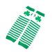 Unisex Irish green shamrock men's half finger long gloves Rave party festival women's gloves_viptrois.com