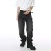 Men's Clothing | Summer New Loose Straight Retro Scratched Washed White Denim Pants_viptrois.com