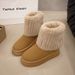 Thick-soled snow boots and fleece short boots_viptrois.com