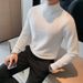 Men's Clothing Men's Base Sweater Spring And Autumn New Slim Fit Mid Neck Inner Wear Korean Style Half High Collar Sweater_viptrois.com