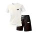 Men's Clothing Summer Printed Ice Silk Short Sleeved Shorts Two Piece Suit Teenagers Men's T Shirt Trousers Casual Wear_viptrois.com