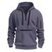Pure Pure 2024 Cross-Border Autumn Winter Men's Sweatshirt Hoodie Pocket Zipper Pullover Sports Casual Fleece Thickened_viptrois.com