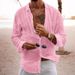 Men's Clothing New Cotton And Linen New Men's Long Sleeved Shirt Solid Color Lapel Casual Style Shirt_viptrois.com
