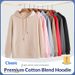 Pure Pure 320g Heavyweight For Men In Stock Wholesale Disan Cotton Comfortable Solid Color Hooded Sweatshirt With Ribbed Cuffs_viptrois.com