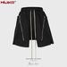 Men's Clothing Men's And Women's Spring And Summer New Double Zipper Stitching Slit Terry Casual Pants Functional Style Slit Niche Shorts_viptrois.com
