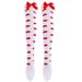 Red Lips Love Valentine's Day stockings will be over the knee stockings cute bow stockings_viptrois.com