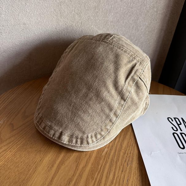 Women's Hats Water Style Old Fashioned Duckbill Cap For Men, Retro Superman Forward Cap, Solid Color, Versatile Newsboy Cap, Beret For Girls_viptrois.com