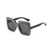 Fashionable Personality Diamond-Plated With Colorful Lenses For Women, Square Starry Sky Large Frame Sunglasses_viptrois.com