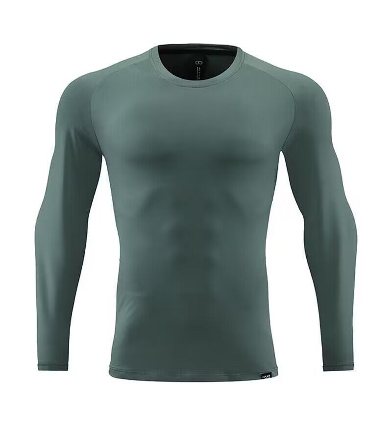 Men's Clothing Long-Sleeved Sports T-Shirt Running Quick-Drying Tights Fitness Breathable Training Outdoor Clothing Round Neck Sweatshirt_viptrois.com