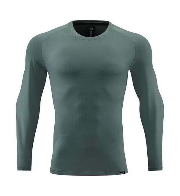 Men's Clothing Long-Sleeved Sports T-Shirt Running Quick-Drying Tights Fitness Breathable Training Outdoor Clothing Round Neck Sweatshirt_viptrois.com