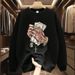 Men's Clothing Autumn And Winter Loose Simple Printed Long Sleeved Versatile Tops_viptrois.com