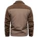 "Men's Patchwork Lambswool Jacket – European-Sized Autumn & Winter Coat With Casual Cross-Border Style (Black/Khaki/Green/Dark Blue, S-XXL)"_viptrois.com