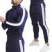 Men's Clothing Long Sleeve Pants Casual Sports Suit Spliced Stand-up Collar Slim Fit Men's Suit_viptrois.com