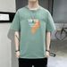 Short Pure Cotton New Half Sleeved T-shirt Men's Korean Version Trend Summer Fashion Clothes_viptrois.com