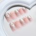 Beauty & Health Love Hollow Bow Pink Leopard Print French Versatile Detachable Wearable Nail Art Nail Pieces 24 Pieces_viptrois.com