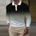 Men's & Women's Gradient Color Long Sleeve Polo Shirt - Fashionable Casual Wear For Autumn & Winter_viptrois.com