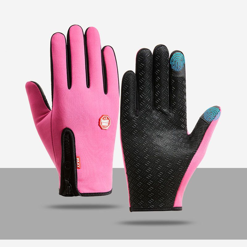 Unisex C5 Winter Cycling Gloves - Waterproof, Windproof, Anti-Slip & Touchscreen Compatible With Zipper Design For Outdoor Sports & Training_viptrois.com