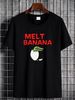 Vintage Melt Banana T Shirt Size S M L XL 2XL Soft Homme Comfortable Graphic Versatile Designer Clothes Breathable Stylish Fashion Summer Casual_viptrois.com