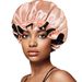 Cross Border New Satin Sleeping Cap Double Layer Double Sided Versatile Hair Care Cap Fashionable Elastic Extra Large Shower Cap Wholesale_viptrois.com