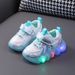 Mother & Kids Light Up Leather Sneakers For Girls Cartoon Princess Shoes Soft Soles Non-slip Toddler Shoes_viptrois.com