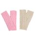 Unisex Fingerless Wool Gloves - Knitted Half-Finger Design, Warm & Soft For Men & Women (Large & Small Twisted Style, Winter Comfort)_viptrois.com