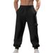 Men’s Heavyweight Winter Work Pants – Relaxed Fit Polyester Trousers For Outdoor & Casual Wear (Black/Gray, Straight Leg, Machine Washable_viptrois.com