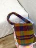 Women's Bucket Bag Vintage Bucket Bag Shoulder Bag Leopard Print Polka Dot Plush Crossbody Bag Fabric Bag_viptrois.com