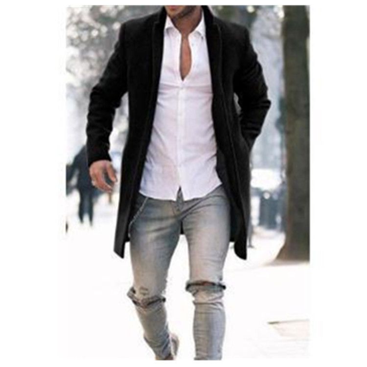 Loom Loom 2021 Foreign Trade Autumn Winter Trench Men's Jacket Trendy Fashion Dragon And Phoenix Mid-Length Coat Woolen_viptrois.com
