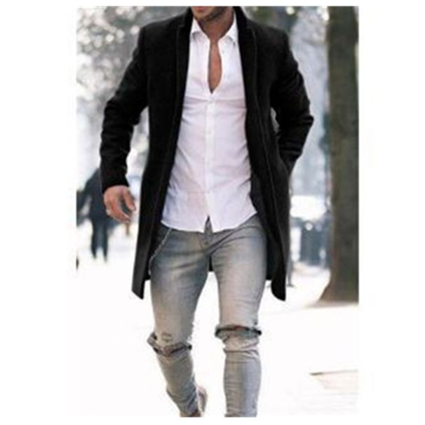 Loom Loom 2021 Foreign Trade Autumn Winter Trench Men's Jacket Trendy Fashion Dragon And Phoenix Mid-Length Coat Woolen_viptrois.com