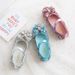 Children's Shoes 2023 Spring and Autumn New Arrival Sequined Bow Crystal Shoes Korean Style Flat Princess Casual Girl's Leather Shoes_viptrois.com