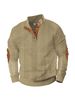 Unbeatable Quality Trendy Fashion New Jacquard Buckle Henley Spring And Autumn Long Sleeve Embroidered Hoodie With Patchwork_viptrois.com
