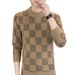 2025 Classic Men's Thick Knitted Shirt Autumn New Collection Round Neck Long Sleeve Heavy Duty Jacquard Men's Bottom Shirt Fashion_viptrois.com
