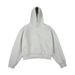 Men's Clothing Hooded Sweatshirts For Men And Women Winter Trendy Brand Plus Velvet Short Style Simple Casual Loose High Street Trend Couple Tops_viptrois.com