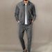 Men's Waffle Knit Zipper Jacket & Pants Set - Breathable Sportswear For Casual & Active Lifestyles (S-XXXL, 6 Colors)_viptrois.com