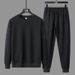 Men's Clothing Spring And Autumn Casual Sports Suit Jacket Cropped Pants Round Neck Sweatshirt Long Sleeved Pants Sports Suit_viptrois.com