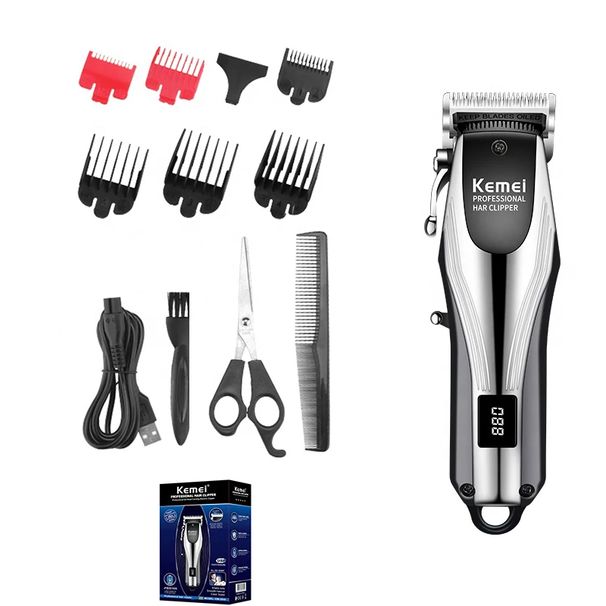 kemei KM-2619 Hot Selling USB Rechargeable Professional Men Beard Electric Clipper Cordless Hair Trimmer_viptrois.com