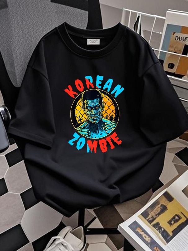 The Korean Zombie Funny Gifts T T-Shirt Soft Stylish Streetwear Slightly Stretched Graphic Fashion Breathable Comfortable Homme Designer Clothes_viptrois.com