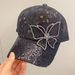 New women's summer butterfly sequin baseball cap, fashionable protection sun shading hat, breathable and versatile_viptrois.com