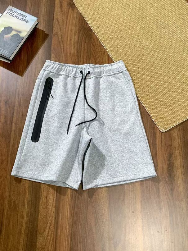 2025 Summer New Casual Sports Breathable Cotton Drawstring Front Side Zipper Multi-Color Men's 172 Shorts_viptrois.com