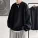 boy Round Neck Sweatshirt For Men, Spring And Autumn, Ins Trend, Hong Kong Style, Loose Pullover, Couples, Plus Size, Solid_viptrois.com